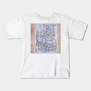 Column. Interior of Convent of Christ window. Convento de Cristo. Tomar Kids T-Shirt